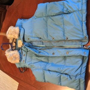 LL Bean women's blue down vest
